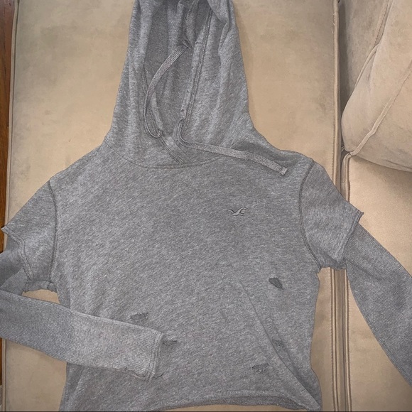 Hollister Distressed Shirt Hoodie - Picture 3 of 5
